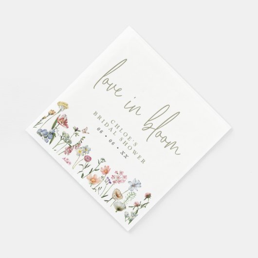 Wildbloemen houden van bloem-Vrijgezellenfeest Servet (Hoek)