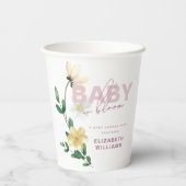  Wildbloemen in Bloom Baby shower Papieren Bekers (Achterkant)