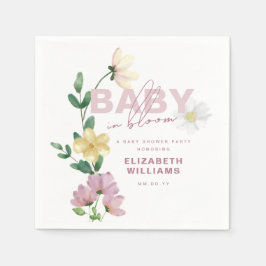 Wildbloemen in Bloom Baby shower Servet