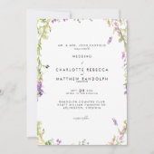 Wildbloemen in Bloom Wedding Invitation Kaart (Voorkant)