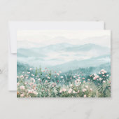 Wildbloemen in Blush Pink Waterverf gepersonalisee Notitiekaartje (Achterkant)