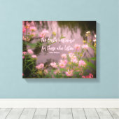 Wildbloemen in de buurt van Brook Earth Inspireren Canvas Afdruk (Insitu (Houten vloer))