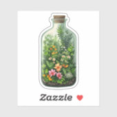 Wildbloemen in een fles sticker (Vel)