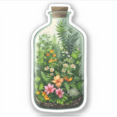 Wildbloemen in een fles sticker (Voorkant)