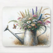 Wildbloemen in een gieter muismat (Voorkant)