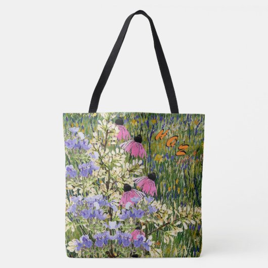 Wildbloemen in een weide bij Arles - Monogrammed Tote Bag (Voorkant)