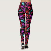 Wildbloemen in kleuren die POP! Leggings (Achterkant)