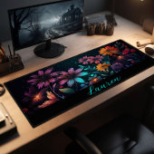 Wildbloemen in levendige fractale kleuren bureaumat