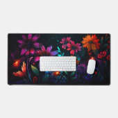 Wildbloemen in levendige fractale kleuren bureaumat (Keyboard & Muis)