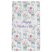 Wildbloemen in Mason Jars Happy Moederdag Klein Cadeauzakje