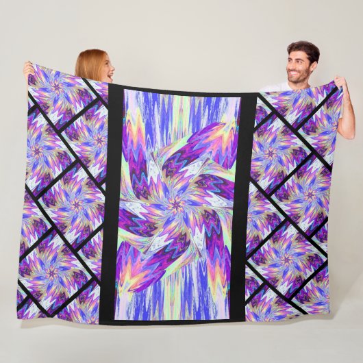 Wildbloemen in Pastels 1 Fleece Deken (In situ)