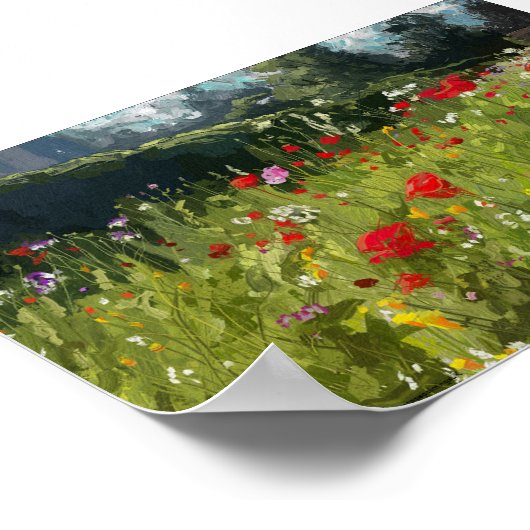 Wildbloemen in Wentworth Castle Yorkshire - poster (Hoek)