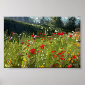 Wildbloemen in Wentworth Castle Yorkshire - poster (Voorkant)
