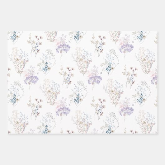 Wildbloemen inpakpapier vellen (Voorkant 2)