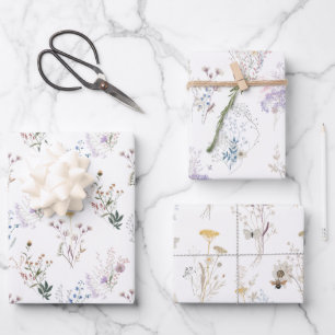 Wildbloemen inpakpapier vellen