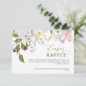 Wildbloemen Kaart van luier Raffle (Staand voorkant)