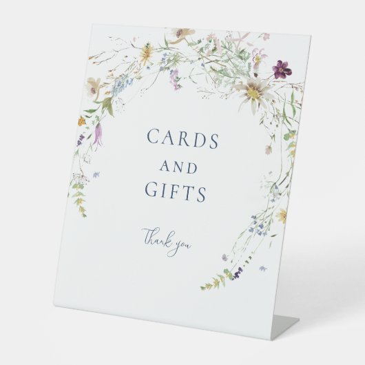 Wildbloemen Kaarten en geschenken Vrijgezellenfees Reclamebord Met Voetstuk (Voorkant)