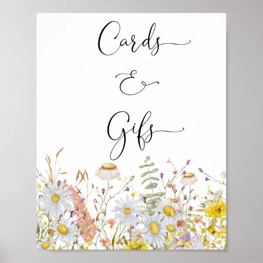 Wildbloemen Kaarten & Giften Poster (Voorkant)