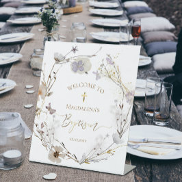 wildbloemen katholieke Baptisme welkomstteken Reclamebord Met Voetstuk