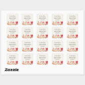 Wildbloemen Kleurrijke zomer Baby shower gunst Vierkante Sticker (Vel)