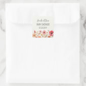 Wildbloemen Kleurrijke zomer Baby shower gunst Vierkante Sticker (Tas)