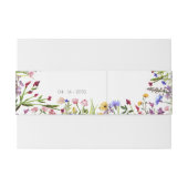 Wildbloemen lente bruiloft uitnodigingen wikkel (Achterkant Voorbeeld)