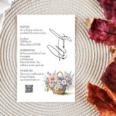 Wildbloemen Lente Zomer Herfst Bruiloft Details Kaart