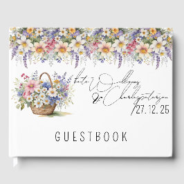Wildbloemen Lente Zomer Herfst Bruiloft Gastenboek