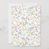 Wildbloemen Lentebloesems Bloemen Bloemen Bloemen  Kaart (Achterkant)