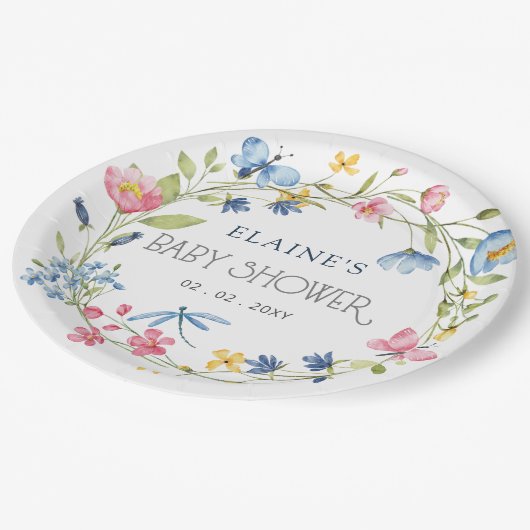 Wildbloemen Lentebloesems Bloemen Bloemen Bloemen  Papieren Bordje (Gekanteld)