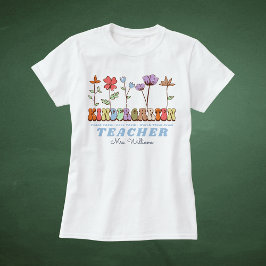 Wildbloemen leren liefde groeien kleuterschool ler t-shirt