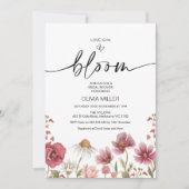 Wildbloemen Liefde in het Vrijgezellenfeest Bloom Kaart (Voorkant)