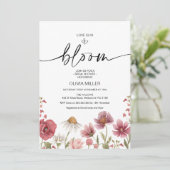 Wildbloemen Liefde in het Vrijgezellenfeest Bloom Kaart (Staand voorkant)