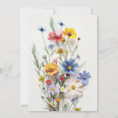 Wildbloemen Liefde in het Vrijgezellenfeest Bloom Kaart (Achterkant)