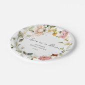 Wildbloemen Liefde is in Bloei Papieren Bordje (Gekanteld)