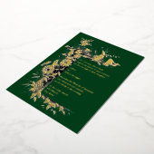 Wildbloemen Lijst Border Wedding Folie Uitnodiging (Gedraaid)