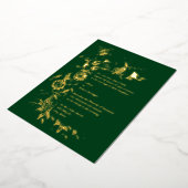 Wildbloemen Lijst Border Wedding Folie Uitnodiging (Gedraaid)