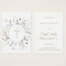 Wildbloemen lijst Eerste Communie herinneringskaar