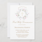 Wildbloemen lijst Eerste Heilige Communie Kaart (Voorkant)