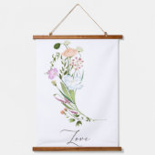 Wildbloemen Love Hangend Wandkleed (Voorkant)