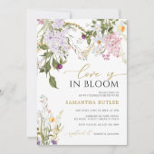 Wildbloemen Love is in Bloom Shower Invitation Kaart (Voorkant)