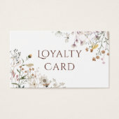 Wildbloemen loyaliteitskaart visitekaartje (Voorkant)