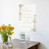 Wildbloemen luxe Welkomstbord voor bruiloften Folie Afdrukken (Laag (Keuken))