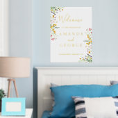 Wildbloemen luxe Welkomstbord voor bruiloften Folie Afdrukken (Insitu (Slaapkamer))