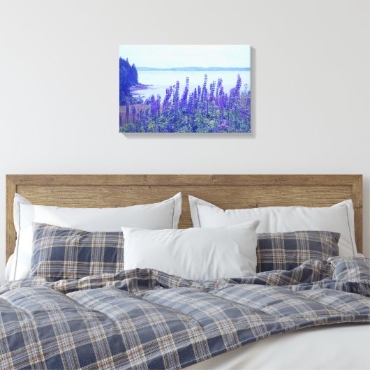 Wildbloemen Maine Lupine Bloemen Canvas Afdruk (Insitu (Slaapkamer))