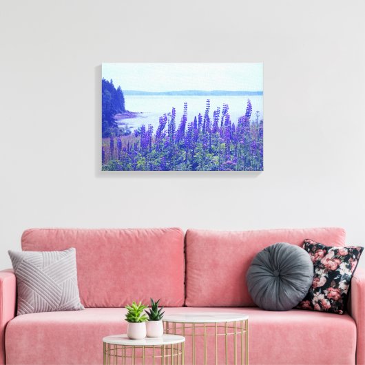 Wildbloemen Maine Lupine Bloemen Canvas Afdruk (Insitu (Woonkamer))
