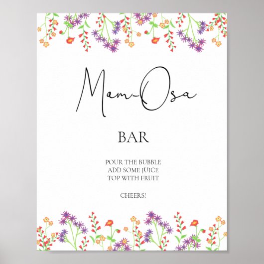 Wildbloemen \ Mam-osa bar Poster (Voorkant)