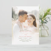 Wildbloemen Meadow Elegant Romantic Weddenfoto Kaart (Staand voorkant)