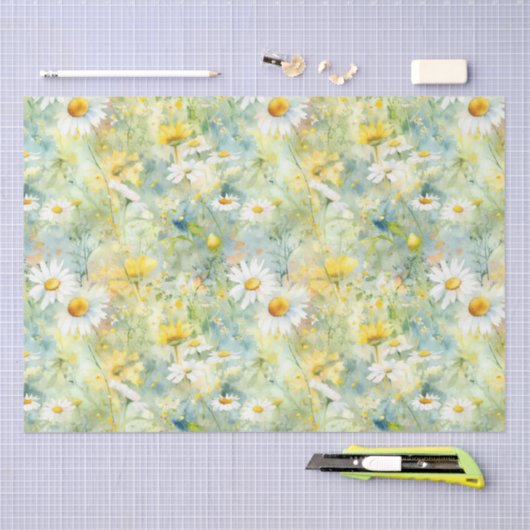 Wildbloemen Meadow Summer Foliage Boho Modern Tissuepapier (Craft)