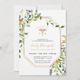 Wildbloemen Medical Logo Invitation Greenery Kaart